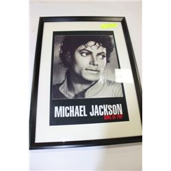 MICHAEL JACKSON PORTRAIT FRAMED PICTURE 16" X 22"