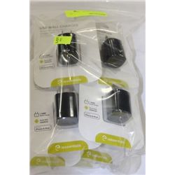 BAG OF USB WALL CHARGERS FOR SMARTPHONES AND