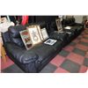 Image 1 : 3PC. BLACK LEATHER COUCH, LOVESEAT & CHAIR