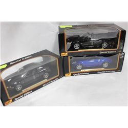 DIE CAST COLLECTIBLE CARS, 1:18 SCALE X3