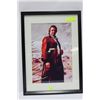 Image 1 : JOHNNY CASH PORTRAIT FRAMED PICTURE 16" X 22"