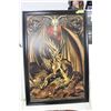 Image 1 : GOLDEN DRAGON FRAMED PICTURE 28" X 40"