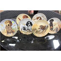 KNOWLES PORCELAIN COLLECTOR DOG PLATES X6