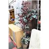 Image 1 : 6' ARTIFICIAL TREE W FLOWERS AT BASE