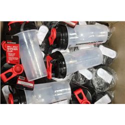 BOX OF SPORTS DRINK SHAKERS