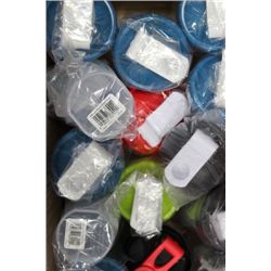 BOX OF SPORTS DRINK SHAKERS