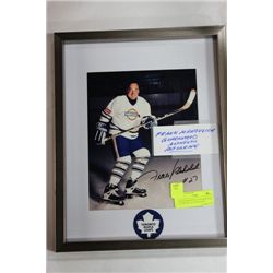 FRANK MAHOVLICH GUARANTEED AUTHENTIC AUTOGRAPHED