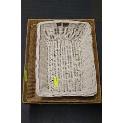 3 WICKER TRAYS
