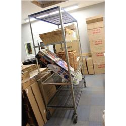 STAINLESS STEEL SHELVING DISPLAY UNIT