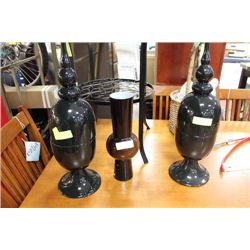 DECORATIVE VASE W LID