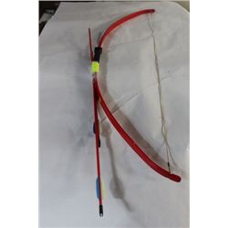 RED RECURVE BOW 2 ARROWS