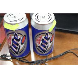 PAIR OF MILLER LITE LAMPS