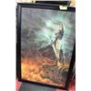 Image 1 : WARRIOR GIRL FANTASY FRAMED PICTURE 28" X 40"