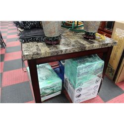 FAUX MARBLE BAR TABLE