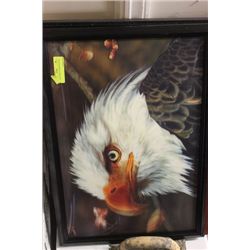 3-D BALD EAGLE FRAMED PICTURE
