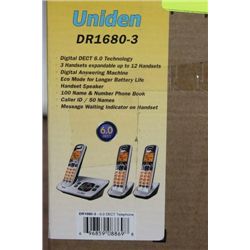 UNIDEN 3 PHONE CORDLESS PHONE SET