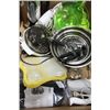 Image 1 : BOX W/ HOUSEHOLD ITEMS, FRIT SLICER KIT, SS BOWLS,
