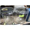 Image 1 : 2 LARGE GLASS JARS (MADE IN USA)