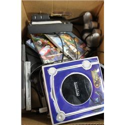 BOX W/ NINTENDO GAMECUBE W/ CORDS, 5 GAMES,