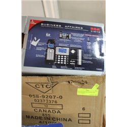 BOX OF CORDLESS PHONES AND ACCESORIES