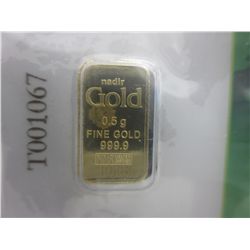 Turkish Gov Mint solid gold investor's bar - 0.5 g
