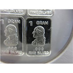 4 x .999 Solid silver George Washington bars