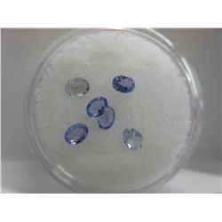 Gem jar: 6 Genuine Tanzanite gemstones
