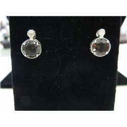 Brand new 2 CT Brown Topaz & Diamond stud earrings