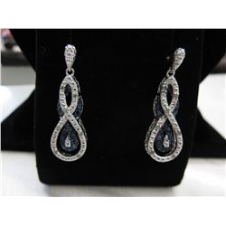 Blue & White Diamond drop earrings