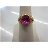 Image 1 : 3.48 CT Pink Quartz & Diamond cocktail ring