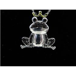 Genuine Black Diamond frog necklace