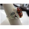 Image 2 : Baltic Amber sterling silver ring. Custom made