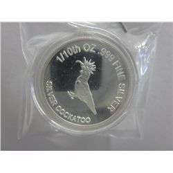 Cockatoo .999 Solid Silver round