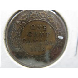 Two large Canada one cent coins