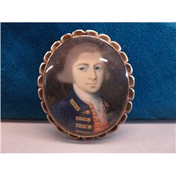 RARE-18th Century hand painted miniature portrait