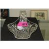 Image 1 : Lead crystal handled basket - pinwheel pattern