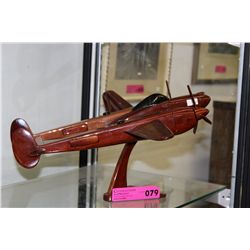 Wooden model of a biplane bomber