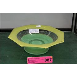 Art deco pedestal bowl