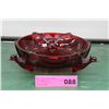 Image 1 : 1930's Ruby "Flash" Pheasant bowl