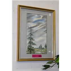Signed watercolour by Elena Tarvanut