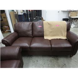 NEW - 3 Pcs Natuzzi leather living room suite