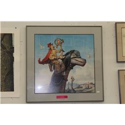Well framed print of Dinotopia