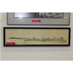 Ink drawing of Vancouver by Peter Wengel