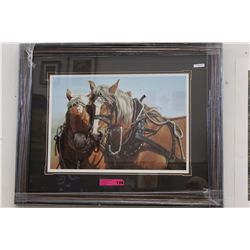 Framed print "Team Work" by Adeline Halverson