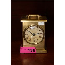 Brass carriage style clock