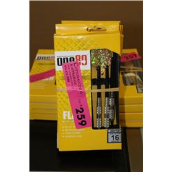 4 Boxes of nickel plated brass darts - 16gr