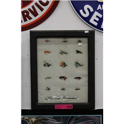 Framed fishing lures - flies & streamers