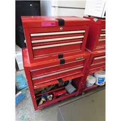 Stacking metal tool cabinet & contents