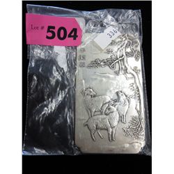 Metal Oriental art bar - Ram motif