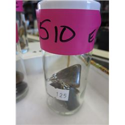Jar containing four polished agate w/bails